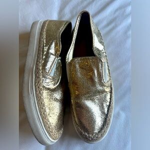 Metallic Gold Gianni Bini size 7 1/2 boat shoes
